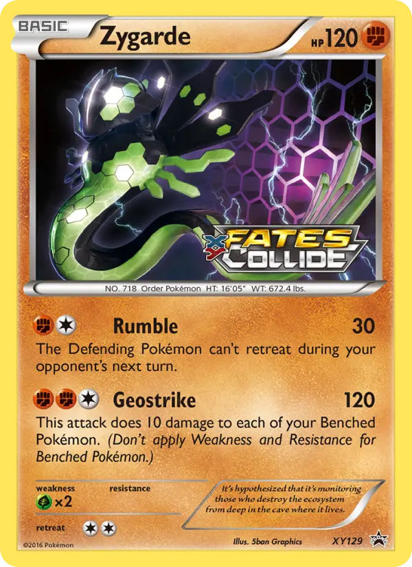 Carta Zygarde — XY Black Star Promos XY129/211
