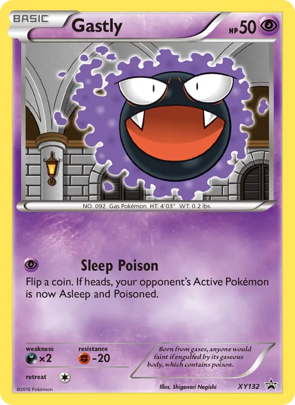 Carta Gastly — XY Black Star Promos XY132/211