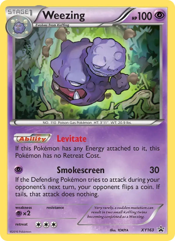 Carta Weezing — XY Black Star Promos XY163/211