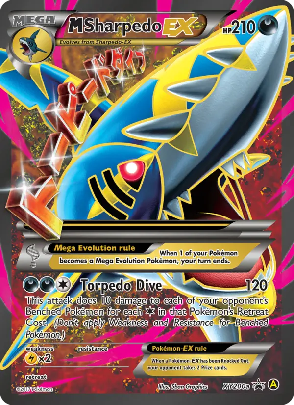 Carta M Sharpedo-EX — XY Black Star Promos XY200a/211