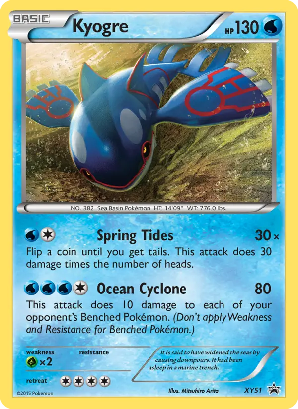 Carta Kyogre — XY Black Star Promos XY51/211