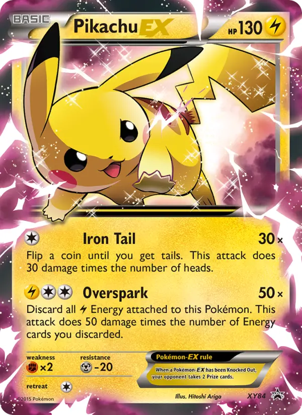 Carta Pikachu EX — XY Black Star Promos XY84/211