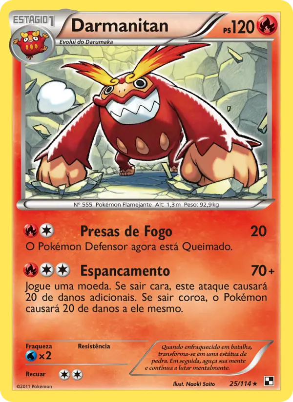 Carta Darmanitan — Black & White 25/114