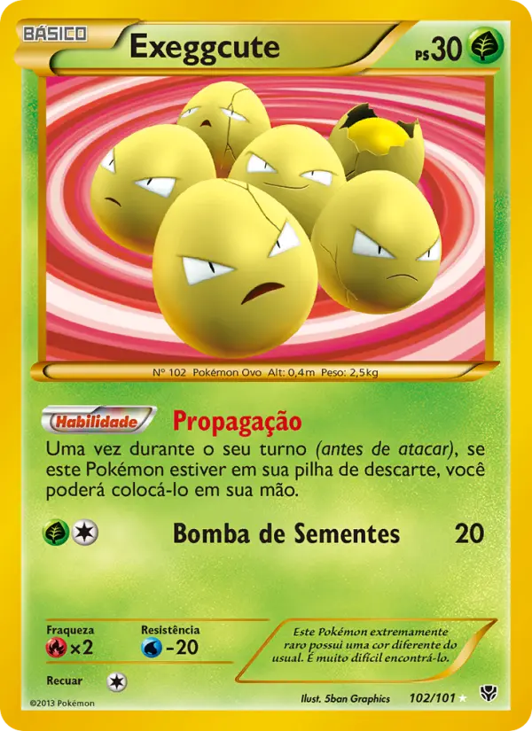 Carta Exeggcute — Plasma Blast 102/101