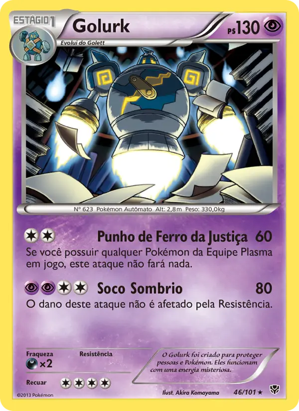 Carta Golurk — Plasma Blast 46/101