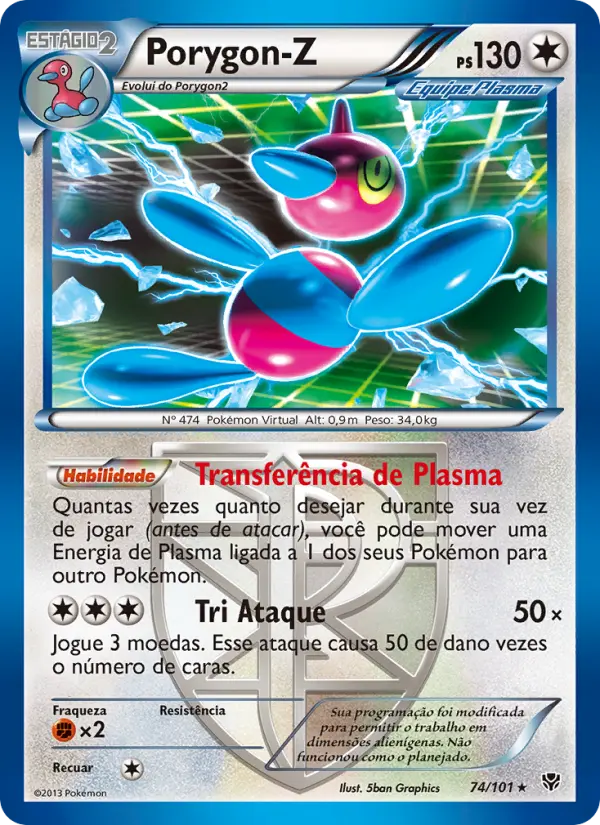 Carta Porygon-Z — Plasma Blast 74/101