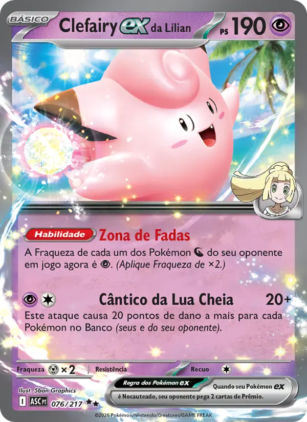 Clefairy ex da Lílian 076/217
