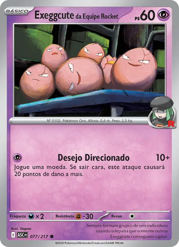 Exeggcute da Equipe Rocket 077/217