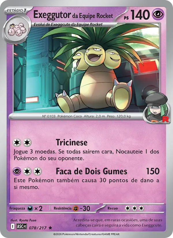 Exeggutor da Equipe Rocket 078/217