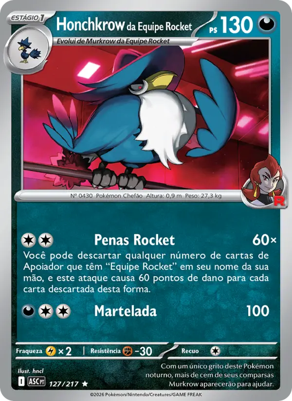 Honchkrow da Equipe Rocket 127/217