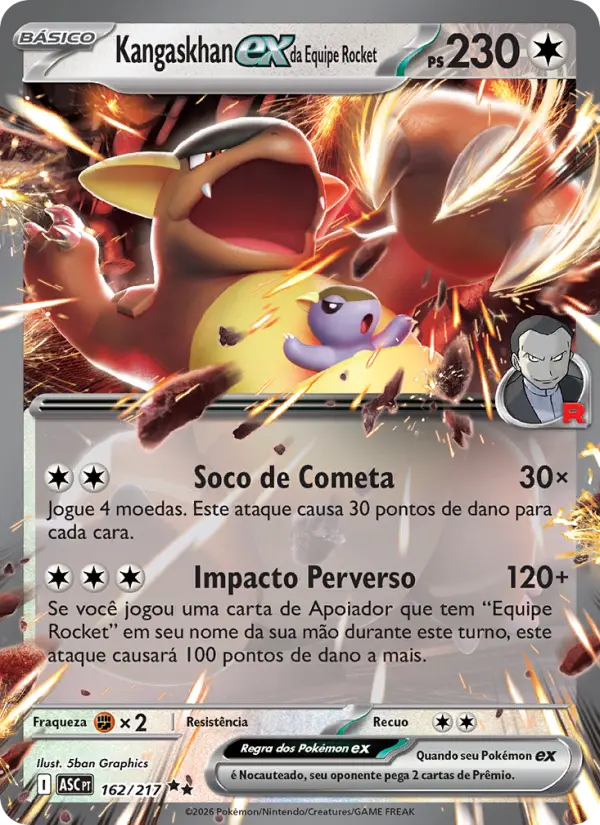 Kangaskhan ex da Equipe Rocket 162/217