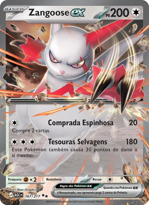 Zangoose ex 167/217