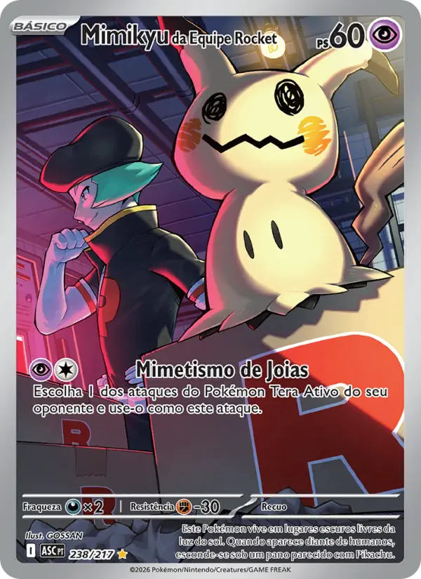 Mimikyu da Equipe Rocket 238/217