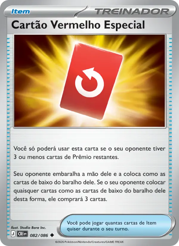 Cartão Vermelho Especial 082/86