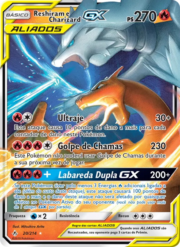 Reshiram e Charizard GX 20/214