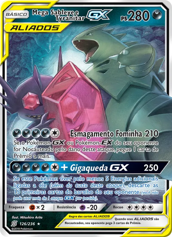 Mega Sableye e Tyranitar GX 126/236