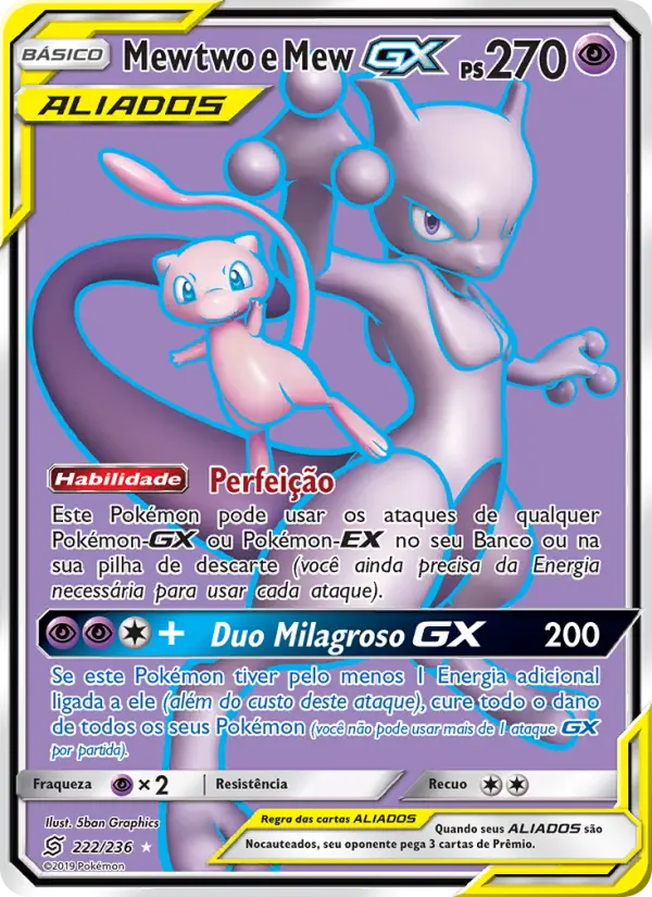 Mewtwo e Mew GX 222/236