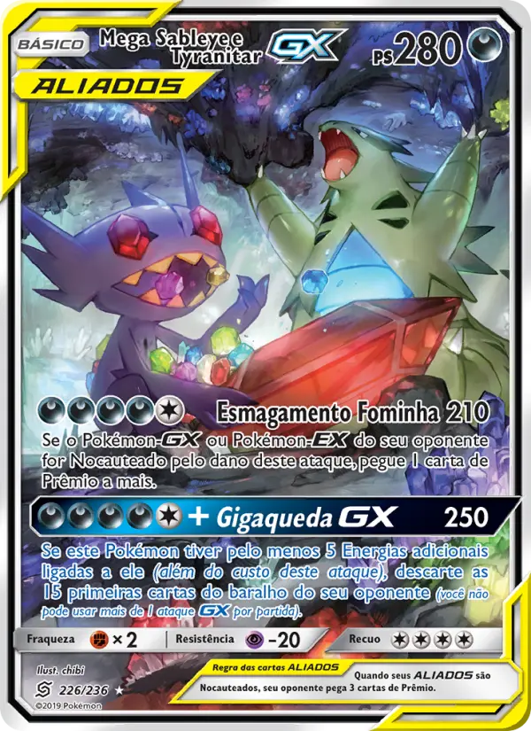 Mega Sableye e Tyranitar GX 226/236