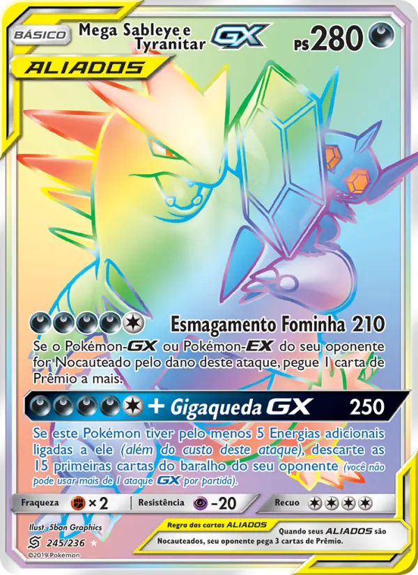 Mega Sableye e Tyranitar GX 245/236