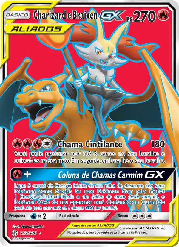 Charizard e Braixen GX 212/236