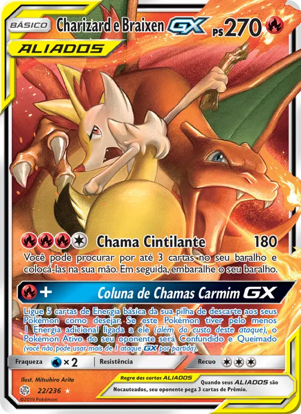Charizard e Braixen GX 22/236