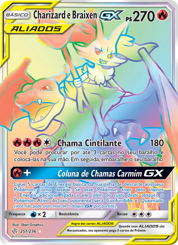 Charizard e Braixen GX 251/236