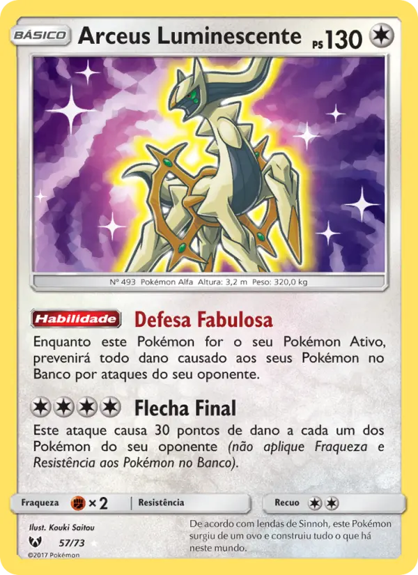 Arceus Luminescente 57/73