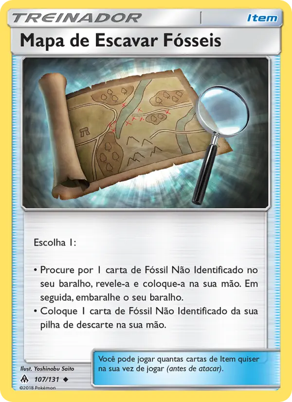 Carta Mapa de Escavar Fósseis — Forbidden Light 107/131