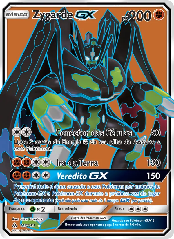 Carta Zygarde GX — Forbidden Light 123/131