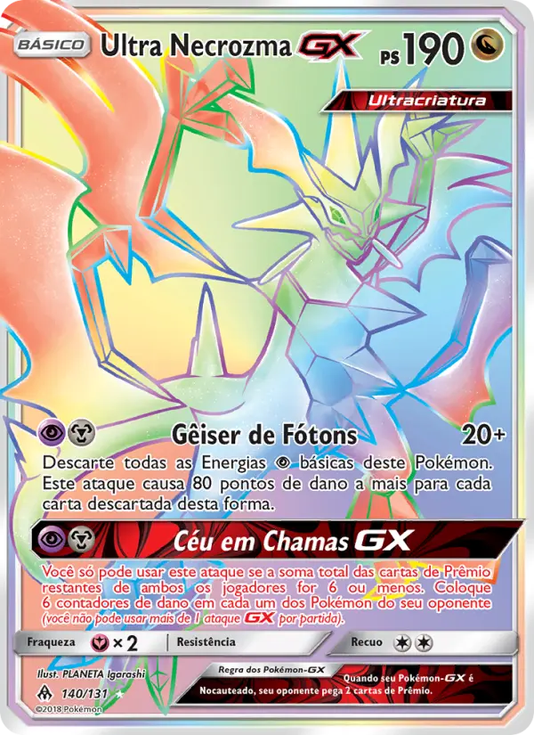 Carta Ultra Necrozma GX — Forbidden Light 140/131
