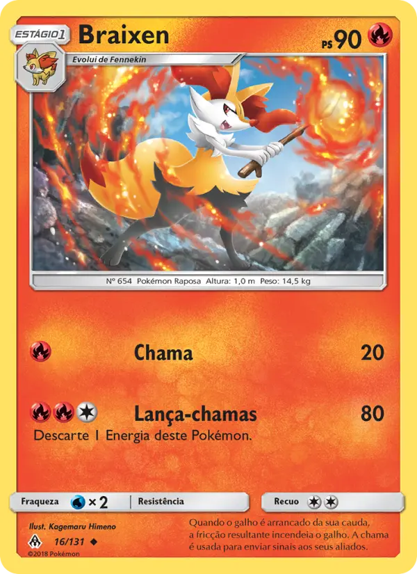 Carta Braixen — Forbidden Light 16/131