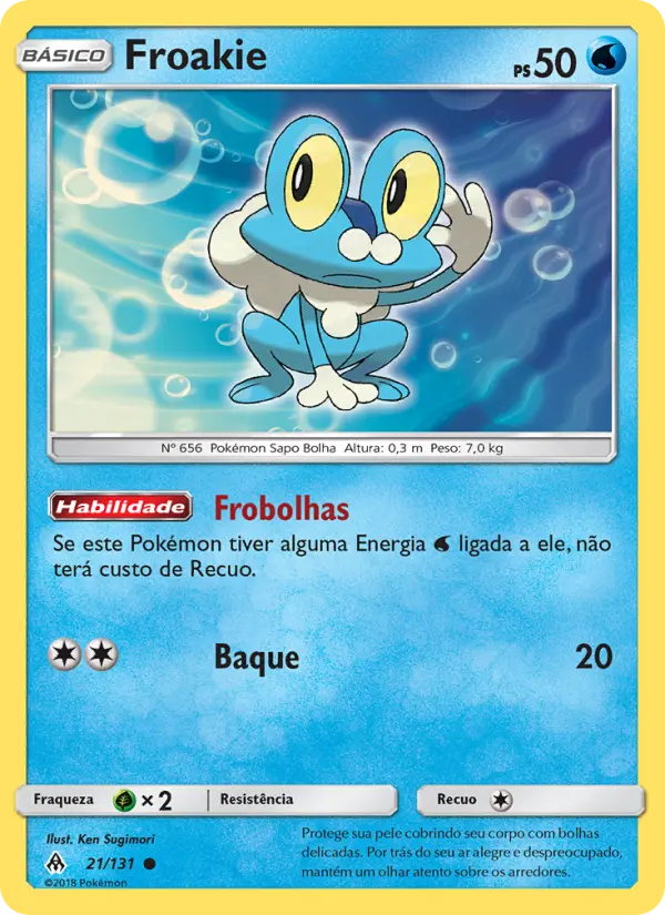 Carta Froakie — Forbidden Light 21/131