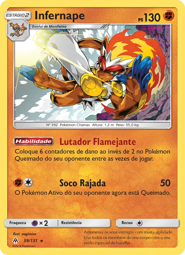 Carta Infernape — Forbidden Light 59/131