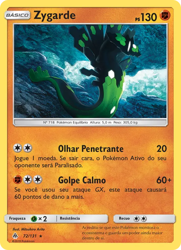 Carta Zygarde — Forbidden Light 72/131