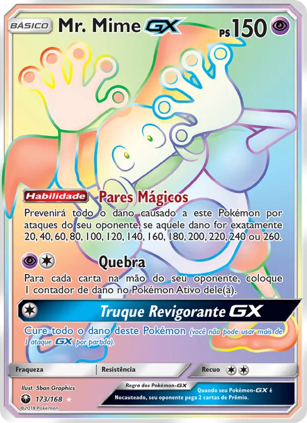 Carta Mr. Mime GX — Celestial Storm 173/168