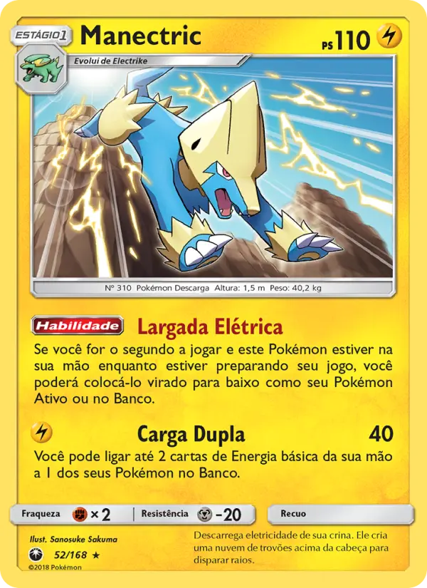 Carta Manectric — Celestial Storm 52/168