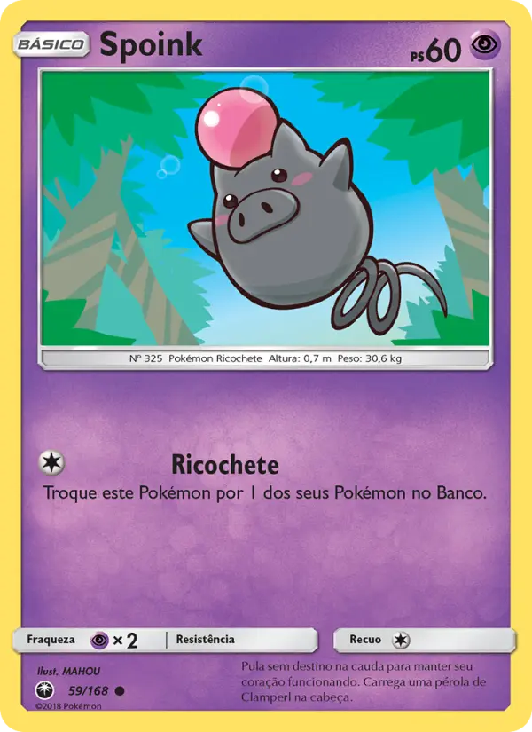 Carta Spoink — Celestial Storm 59/168