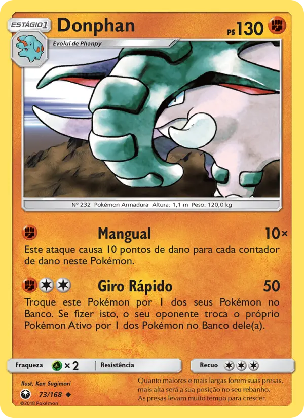 Carta Donphan — Celestial Storm 73/168
