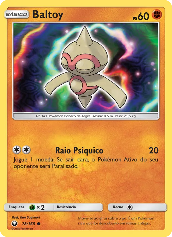Carta Baltoy — Celestial Storm 78/168
