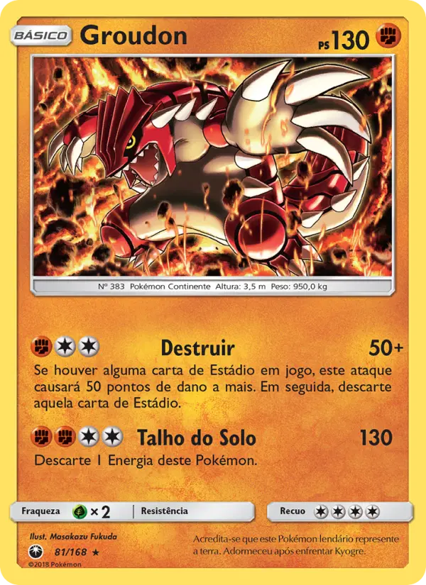 Carta Groudon — Celestial Storm 81/168