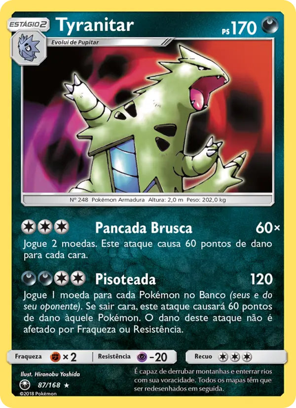 Carta Tyranitar — Celestial Storm 87/168