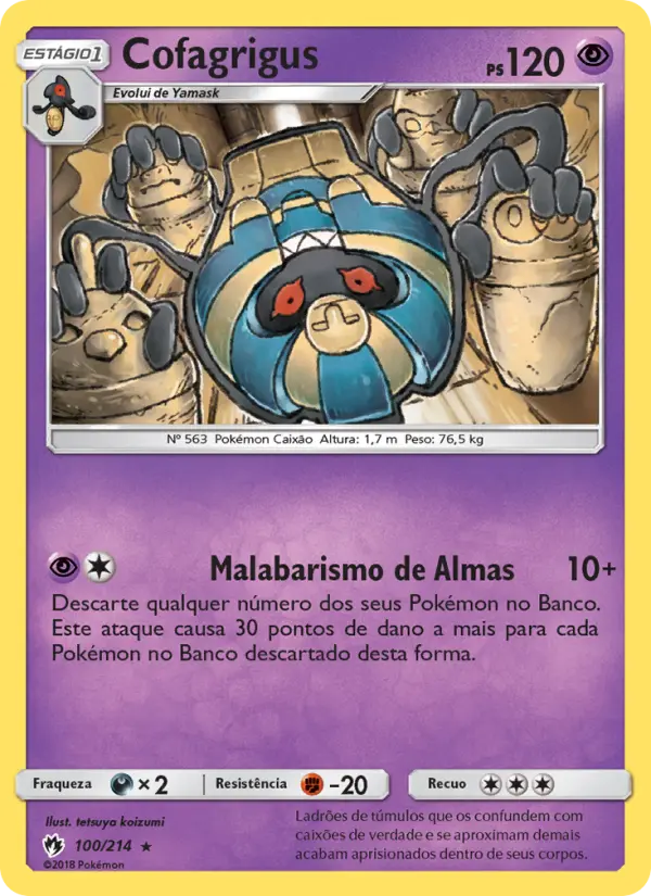 Carta Cofagrigus — Lost Thunder 100/214