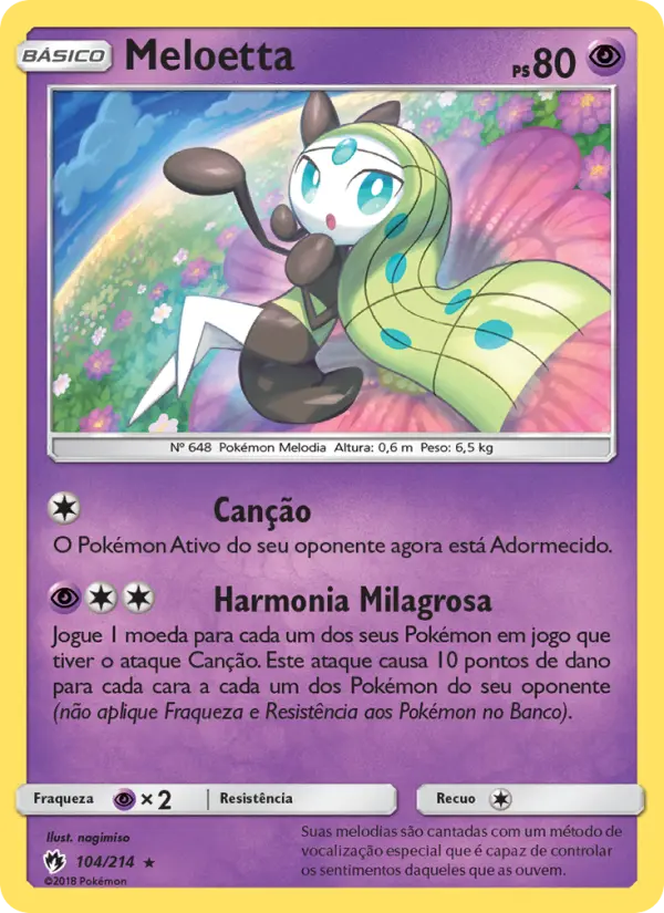 Carta Meloetta — Lost Thunder 104/214