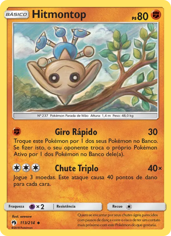 Carta Hitmontop — Lost Thunder 113/214