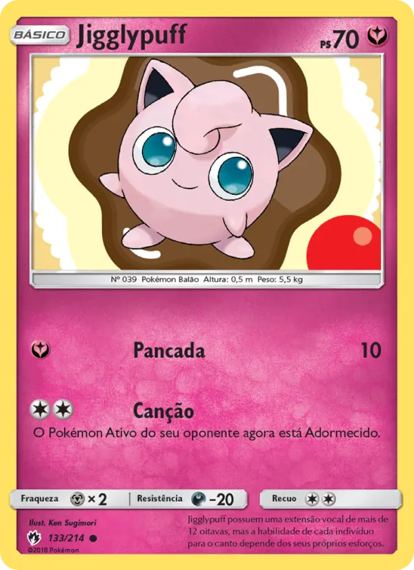 Carta Jigglypuff — Lost Thunder 133/214