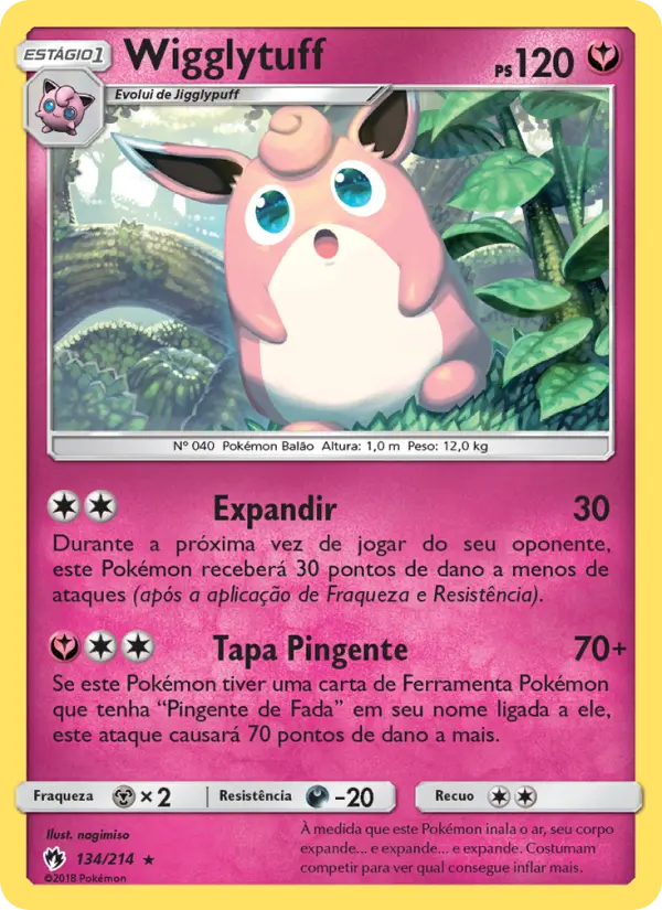 Carta Wigglytuff — Lost Thunder 134/214