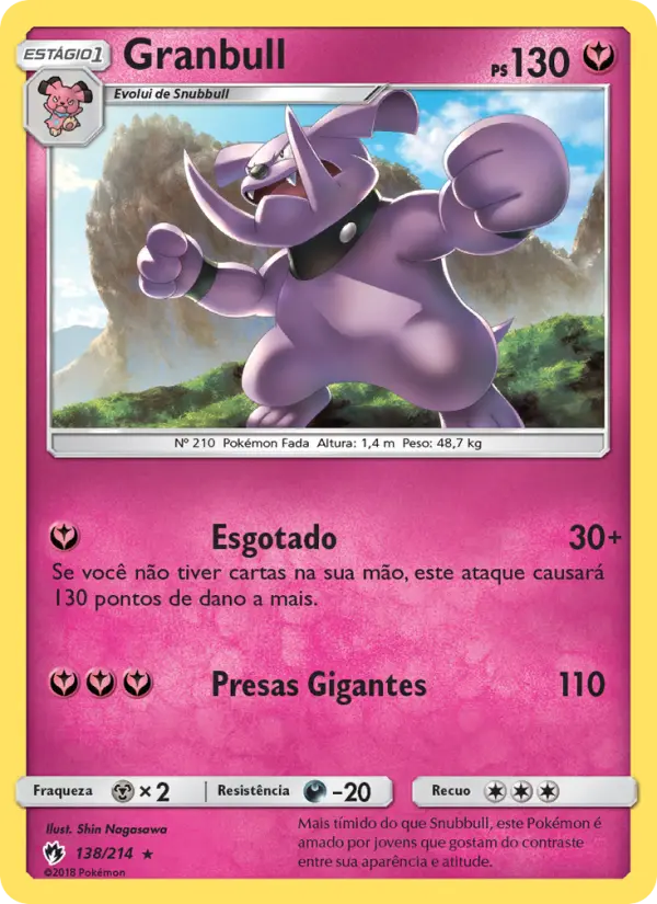 Carta Granbull — Lost Thunder 138/214