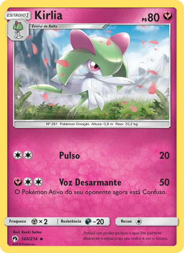 Carta Kirlia — Lost Thunder 140/214