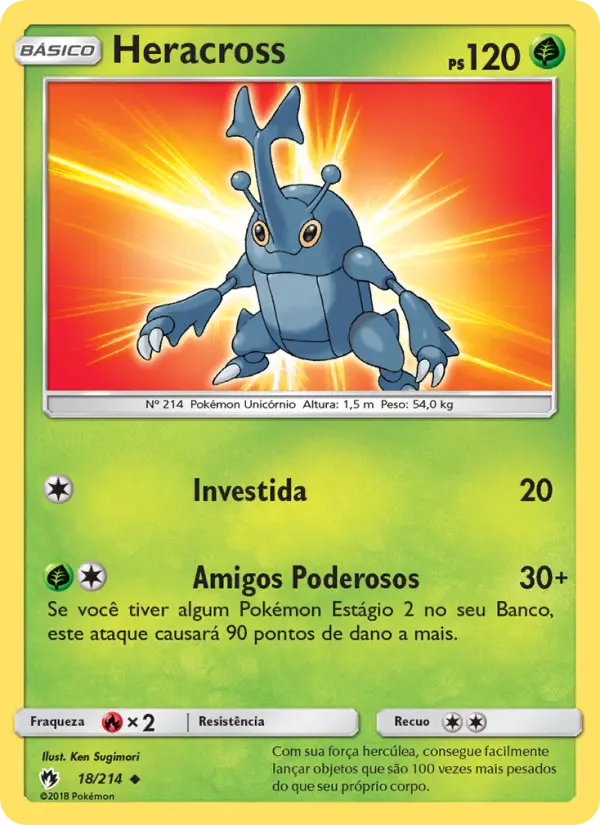 Carta Heracross — Lost Thunder 18/214