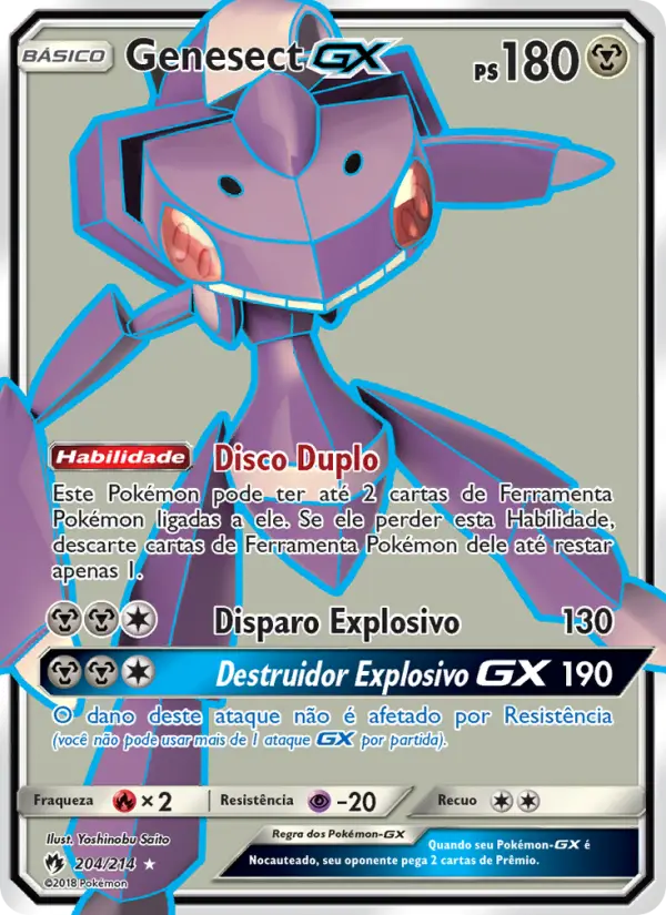 Carta Genesect GX — Lost Thunder 204/214
